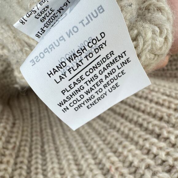 REI Cooperative Men's Cream‎ Wool Blend Wallace Lake Pullover Knit Sweater XL - Picture 6 of 7